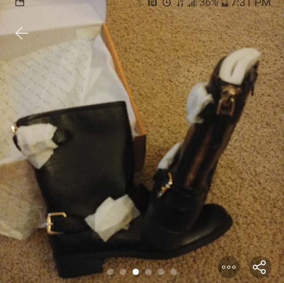 Women mid calf leather boots - Picture 4 of 4